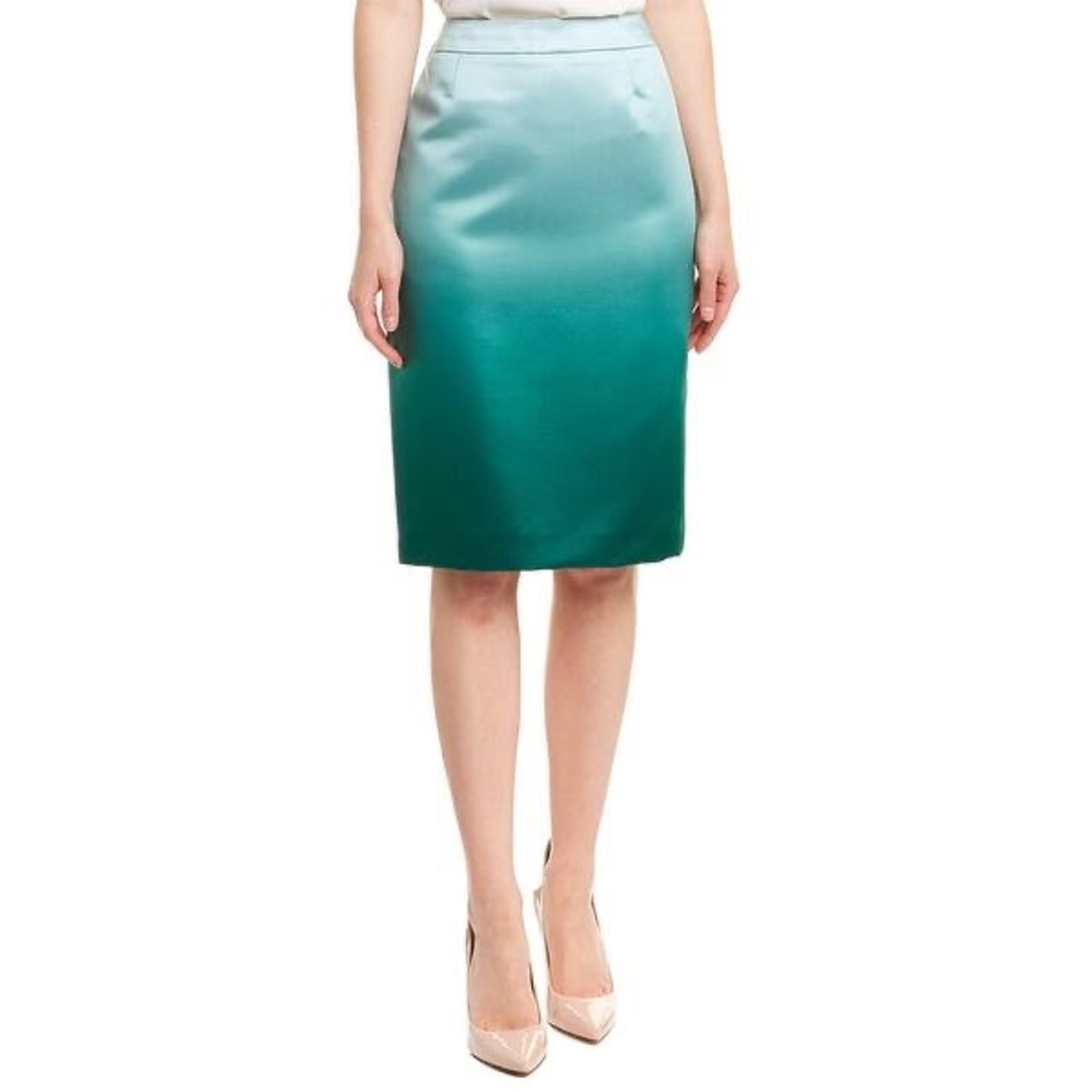 Escada Ombré Green Pencil Skirt